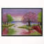 Lac romantique en rose et vert - impression d'art graphique-34272941-34272614