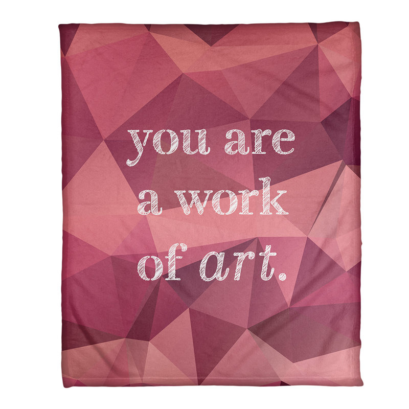Sewn Throw Blanket, 50" W x 60" L, Light, Purple/Pink