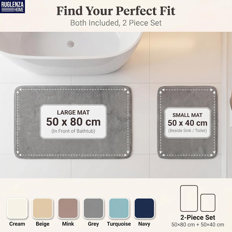 Aria Bath Mat, Mink