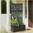 Trellis Planter,Efficient Drainage Planter Box,Spacious Metal Planter Box