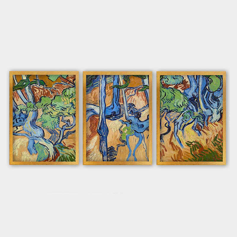 Stunning Decorative Framed Painting Set (3 Pieces), 21.7 x 29.5 Inches Each | 100% Wooden Frame with 0.8 Inch Polystyrene | UV Digital Printing | Perfect for Living Room, Office & Gallery Wall Decor