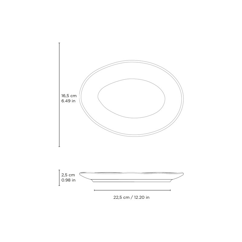 Assiette à salade ou à dessert en grès de 8,86 po Titanium Commercial