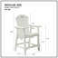 Ensemble de 2 chaises de bar avec accoudoirs Hips, convenant à la pelouse, à la cour arrière - chaise blanche avec accoudoirs, de 2