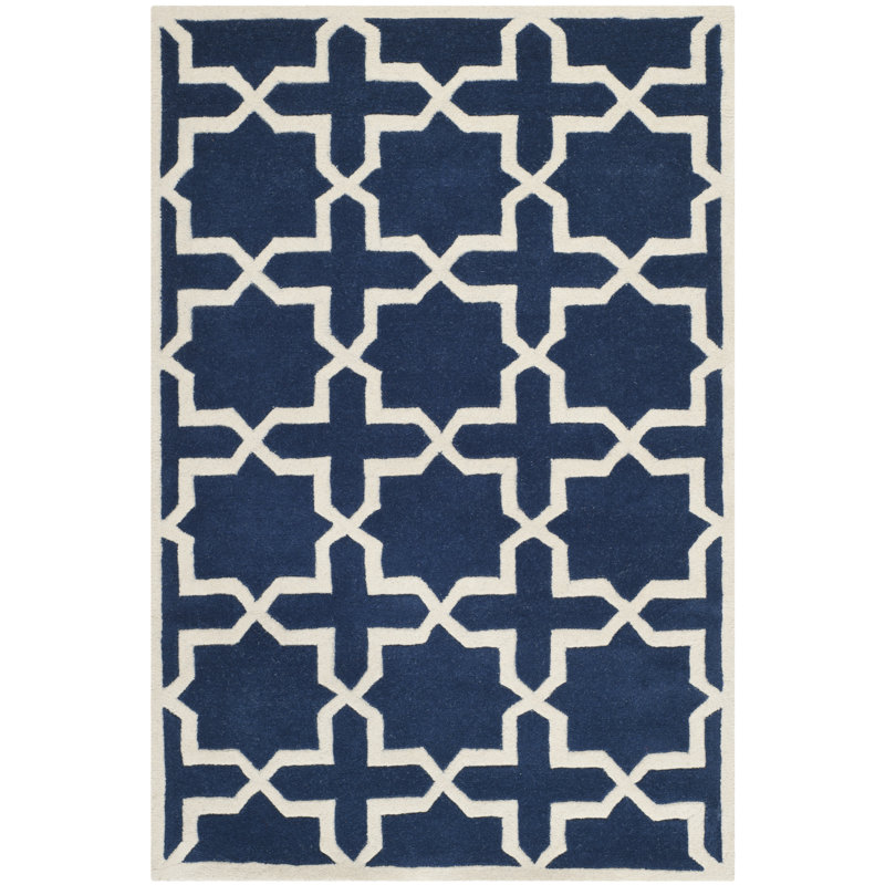 Paddy Hand Tufted Wool Geometric Rug, Rectangle 4' x 6'
