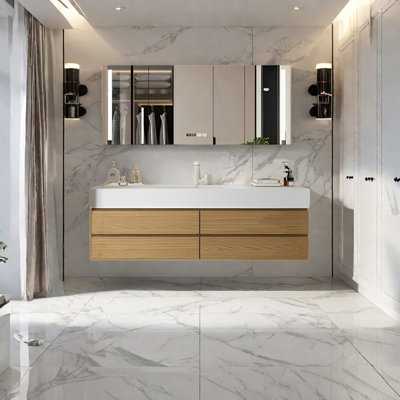 Simple and modern style smart bathroom cabinet