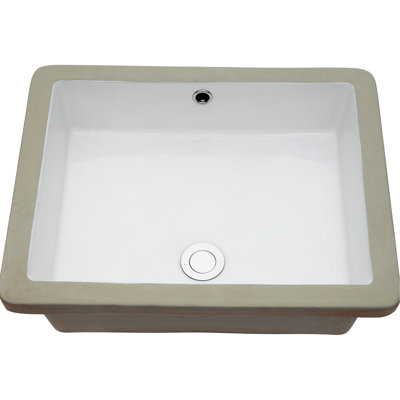 Arc Beautiful Ceramic Bathroom Sink - Rectangular Undermount For A Stain With Overflow