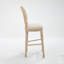 Ensemble de 2 chaises de salle à manger French Country, chaises rembourrées avec dossier rond en rotin naturel, techniques de tréfilage et de sculpture, démontables, pour le salon, la cuisine, beige-1931929767