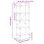 174cm H x 53cm W Metal Bookcase-955379995