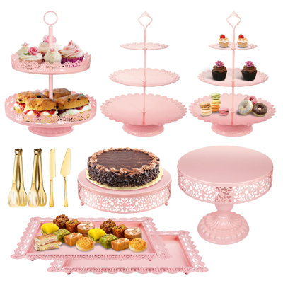 Présentoir à gâteaux Plateau de table à dessert en métal
