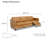 Stoll 93" Power Inclining Genuine Leather Sofa
