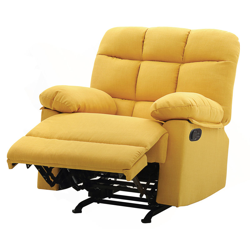 Modern Yellow Padded Arm Recliner With Comfortable Seating And Stylish Design, Perfect For Relaxation And Reading, Yellow