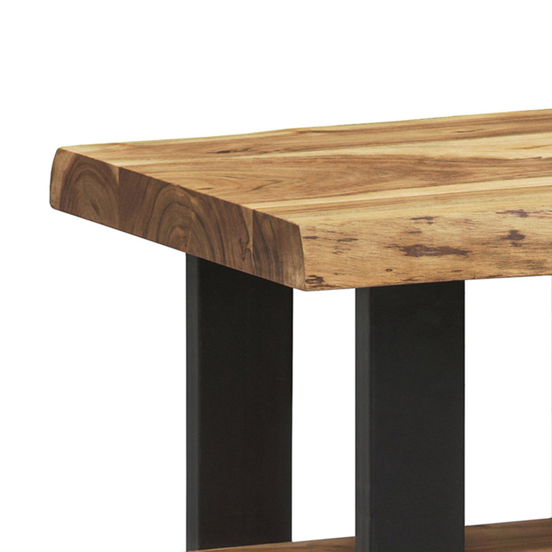 Alpine 20" Live Edge Solid Acacia Wood End Table