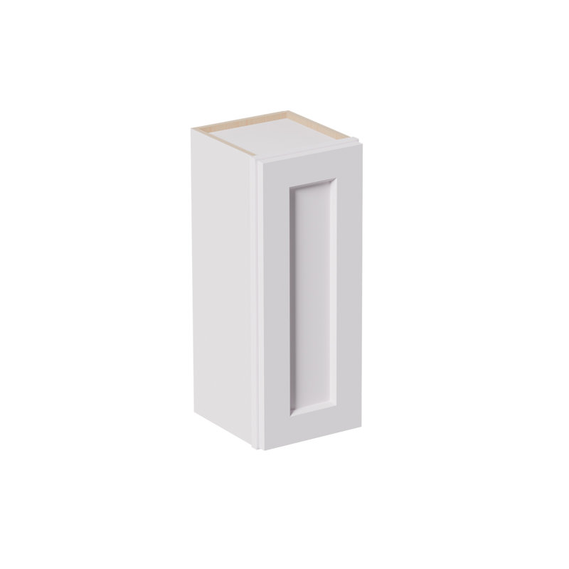 Armoire murale blanche en bois massif à une porte et 2 tablettes pour le rangement de la cuisine, de la salle de bain, de la buanderie, tablettes réglables prêtes à assembler (l 15 po x P 12 po x H 30 po)
