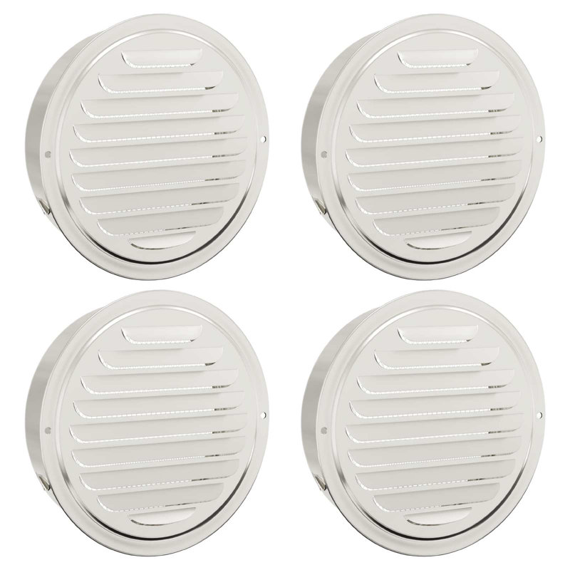 VidaXL Stainless Steel Vent Cover, 5cm H x 19cm W x 19cm D