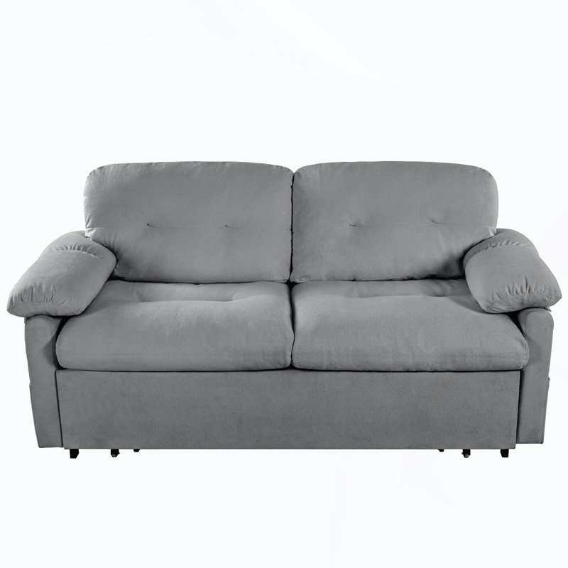Convertible Pull Out Sofa Bed Queen Size, 3-in-1 Convertible Sleeper Couch with Thicked Cushions and Side Storage,Multi-Functional chenille Loveseat Sofa for Living Room,Bedroom,Apartment,Office