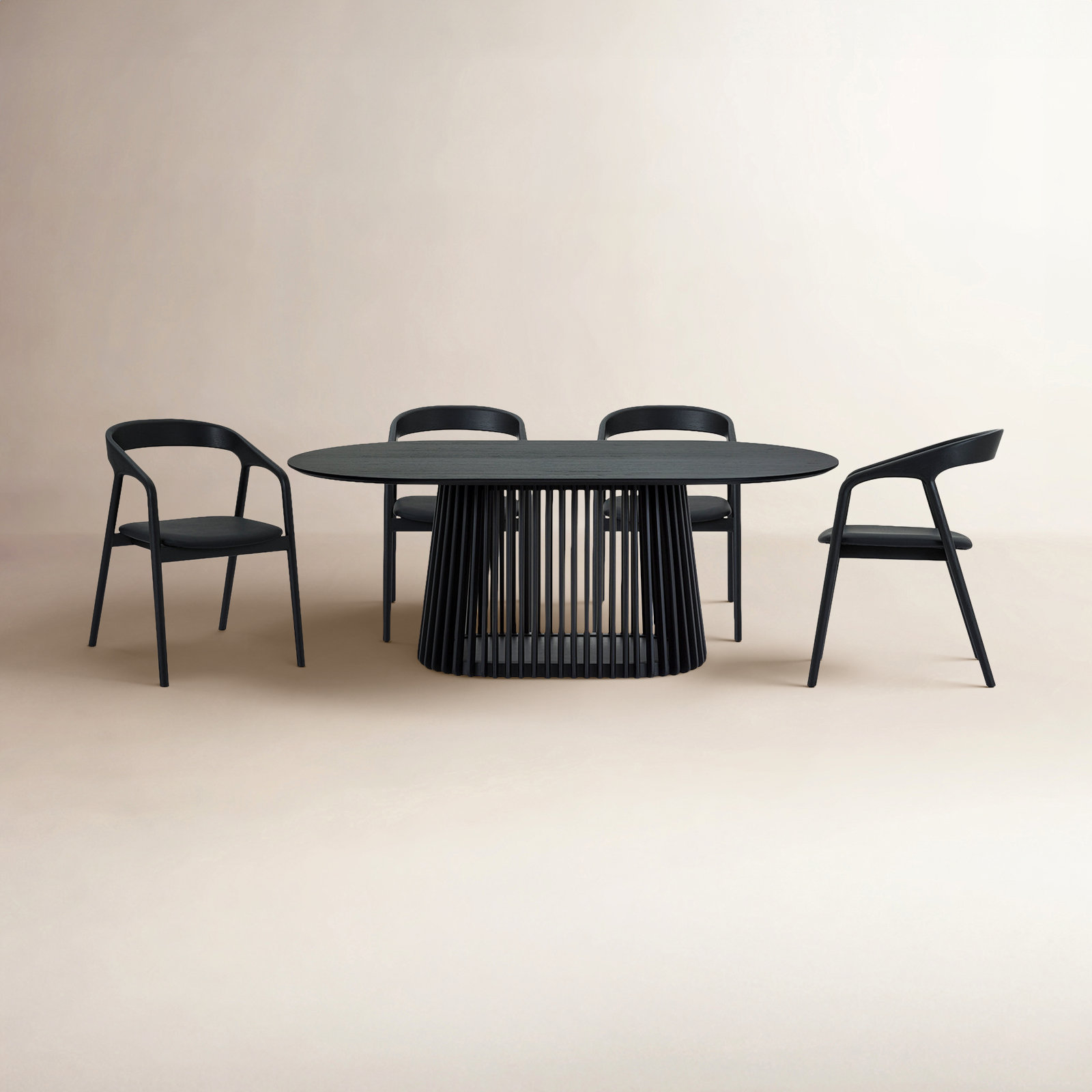 Brysa 5 - Piece Extendable Dining Set, Black, Black