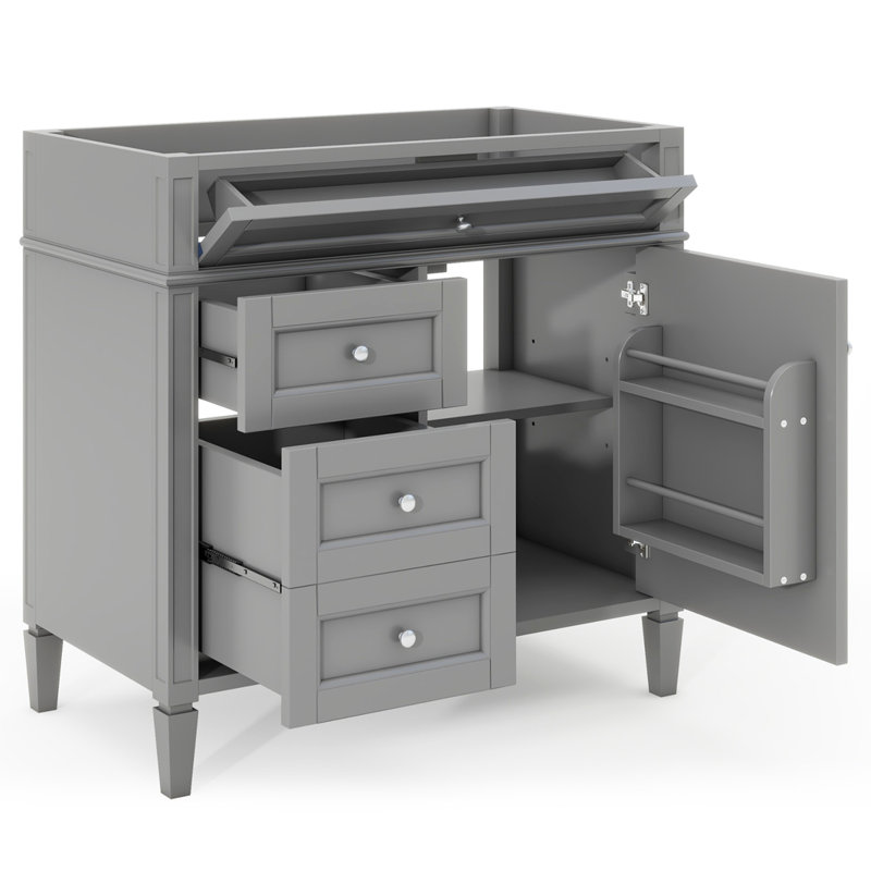 Meuble-lavabo 36 po sans lavabo supérieur, Gris