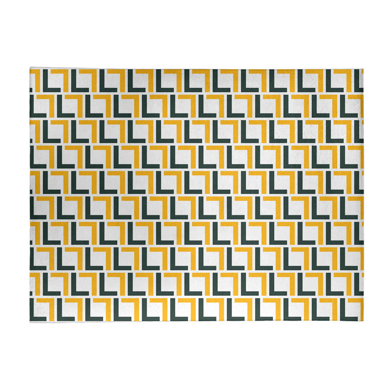 Geometric Indoor Rug, Rectangle 5' x 7'