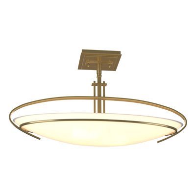 Mackintosh 2 - Light 23.6" Simple Bowl Semi Flush Mount