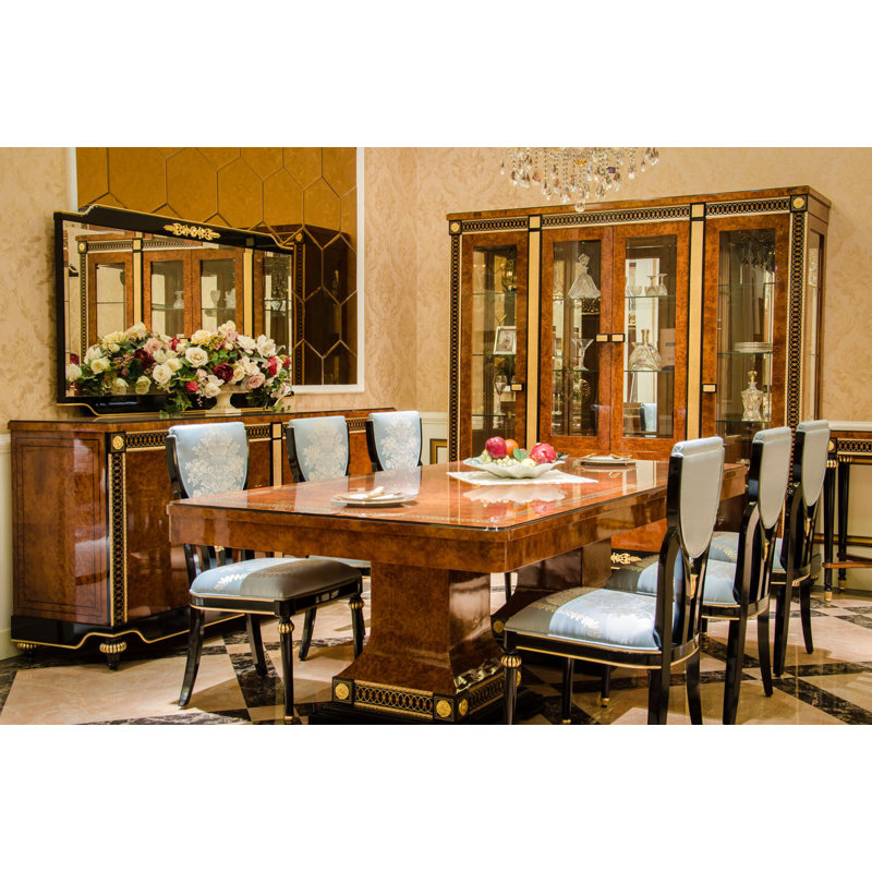 Beech Solid Wood Top Dining Table