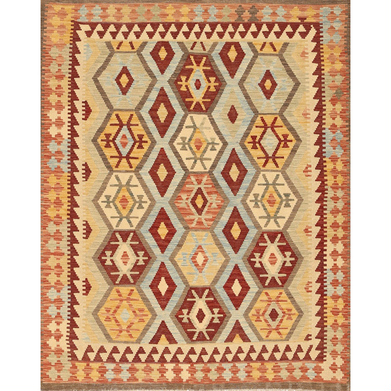 Tapis sud-ouest Mehroon / noir / crème, Rectangle 4 pi x 6 pi
