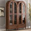 Vitrines en bois massif noisette + verre-120539002