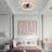 Modern Slim Flush Mount Ceiling Fan with Dimmable LED Remote Control, Rose Gold-1577912867