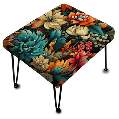 Fleurs Boho Dreams - Repose-pieds rectangulaire tropical