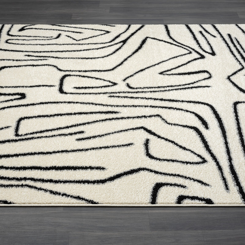 Elizel Abstract Indoor Rug, Rectangle 6' x 9'
