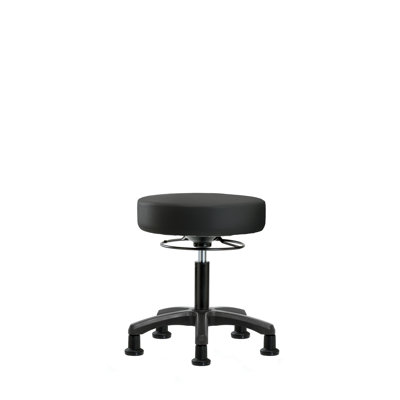 Wilder Adjustable Height Ergonomic Lab Stool with Footring Pedestal Base