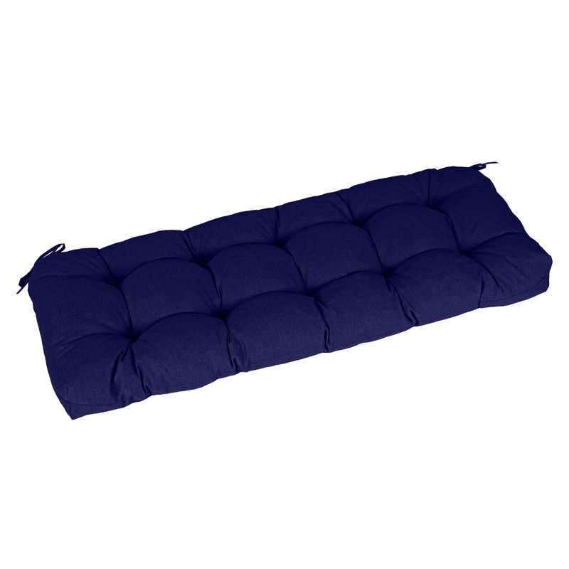 Coussin de banc d'extérieur H 5 po, Bleu très foncé, L 46 po x P 20 po