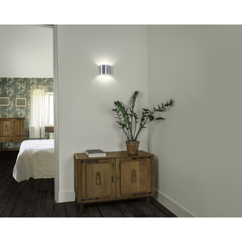 Plafonnier encastré 1 lumière DEL Encore, Extérieur en chrome brossé / intérieur blanc