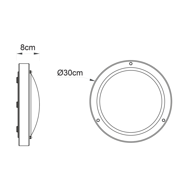 Portoca 1-Light 30cm Flush Mount