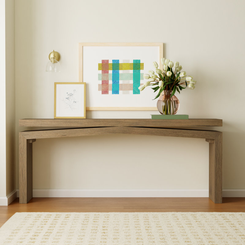 Henn Solid Wood Console Table, 30.75" H x 78.75" W x 15" D, Worn Oak