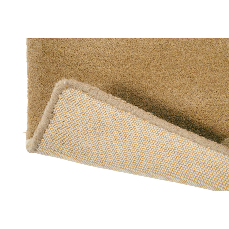 Tapis rectangulaire en laine touffeté à la main brun Bertha, Rectangle 2 pi 11 po x 4 pi 11 po