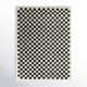 Walker Checkered Charcoal/Cream Shag Area Rug