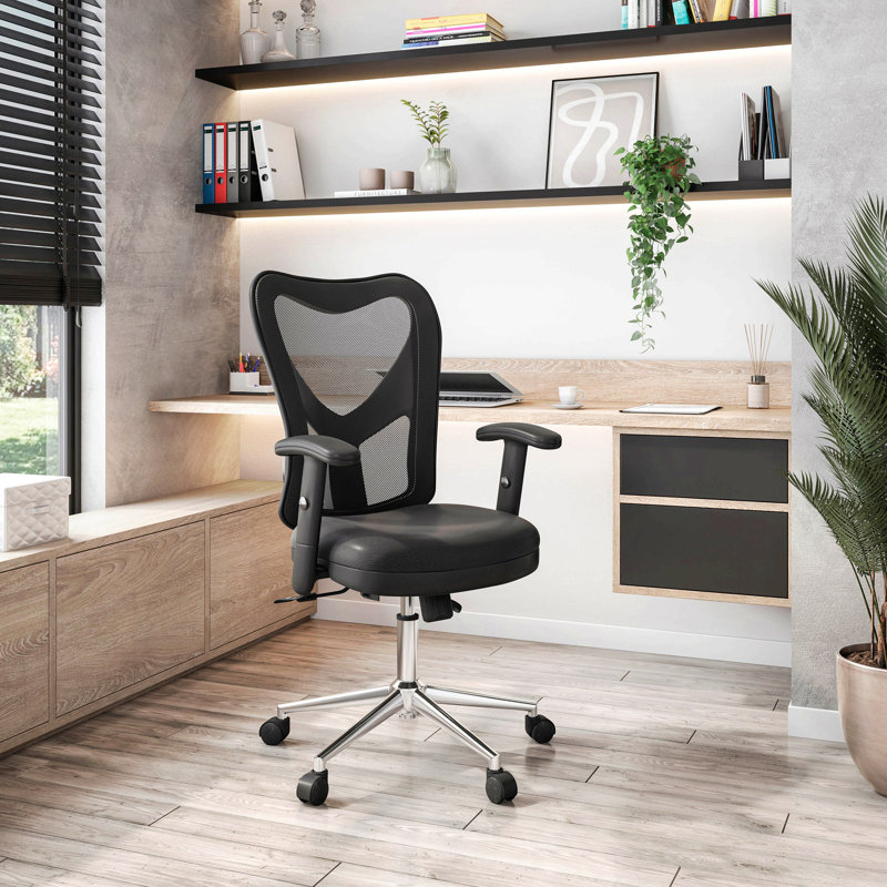 Techni Mobili High Back Mesh Office Chair With Chrome Base