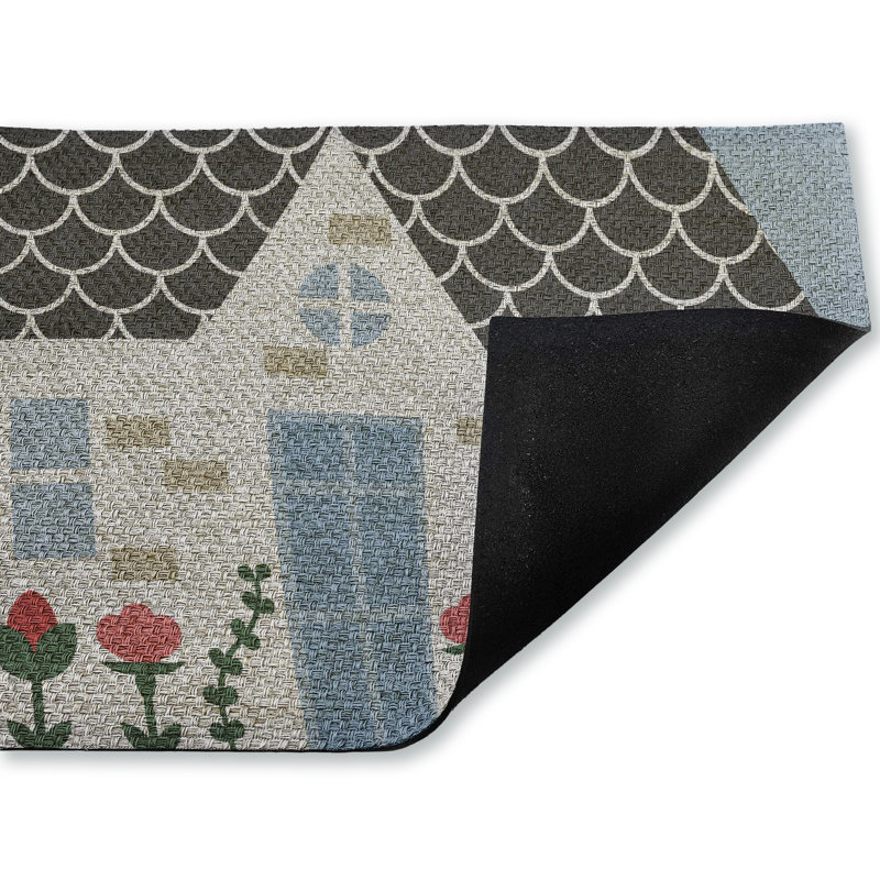 Tapis de porte d'extérieur Quaint Cottage, par Lil 'Rue, 18 po x 30 po