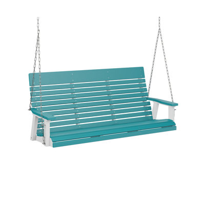 Berlin Gardens Casual Back Three Seat Swing with Zinc Chains