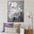 Toile avec cadre flottant or