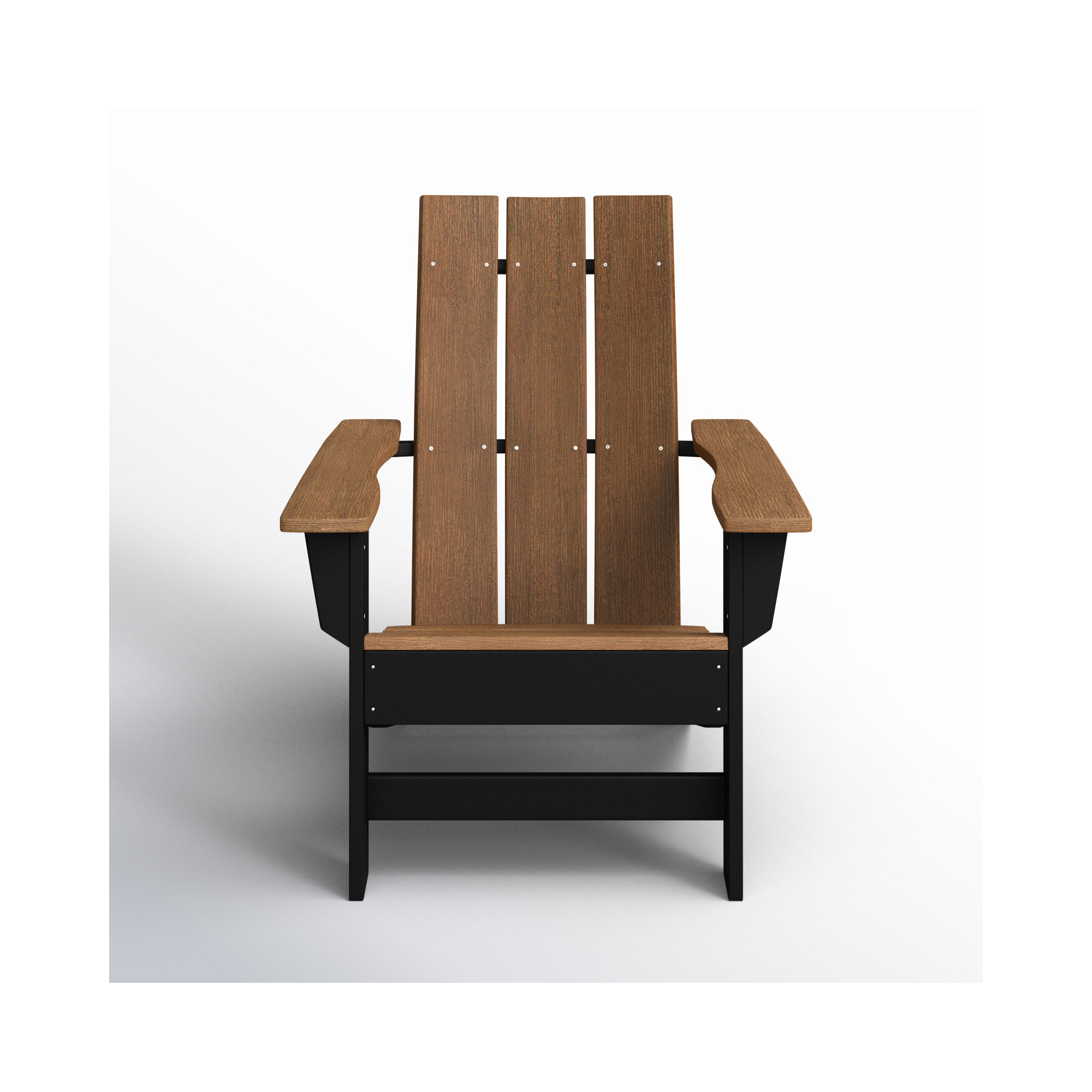 Ratcliff All-Weather HDPE Adirondack Chair, Black/Antique Mahogany