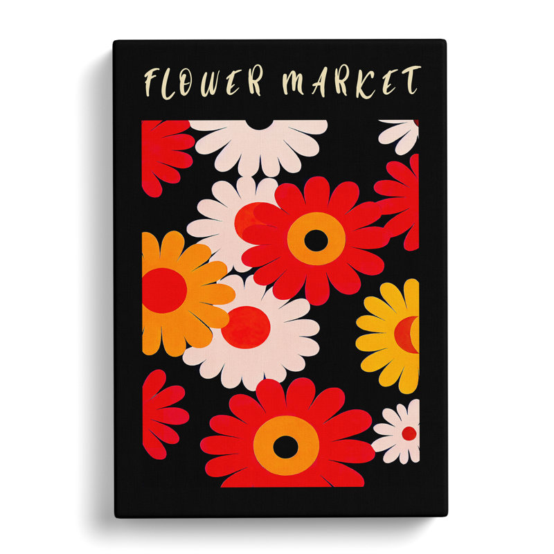 Flower Market Exhibition Design No.3 - Wrapped Canvas, 91cm H x 60cm W x 3cm D