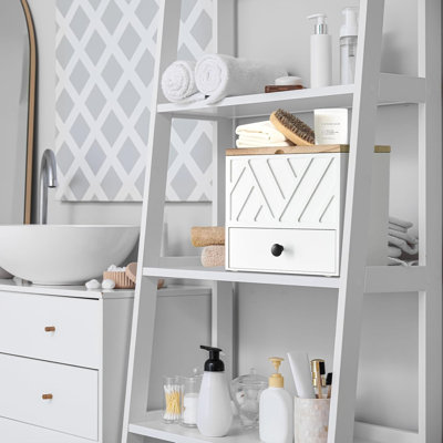 Organisateur de tampons en bois pour rangement de toilette