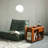 Table d'appoint mobile moderne et minimaliste caramel