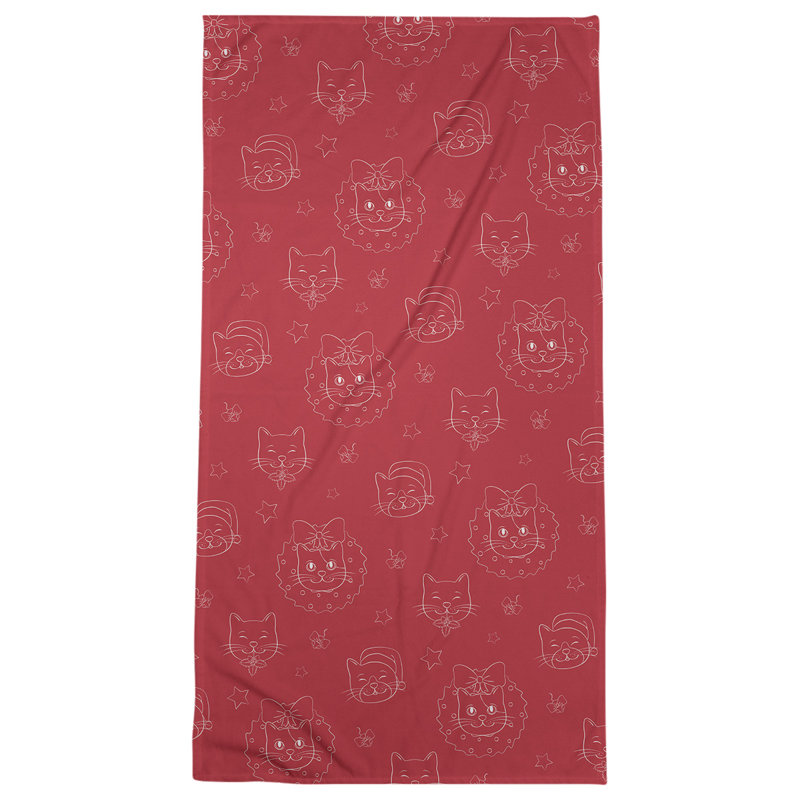 Beach Towel, Red, Microfiber