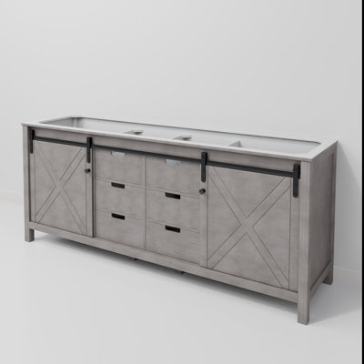 Meuble-lavabo double l 80 po x P 22 po Marsyas