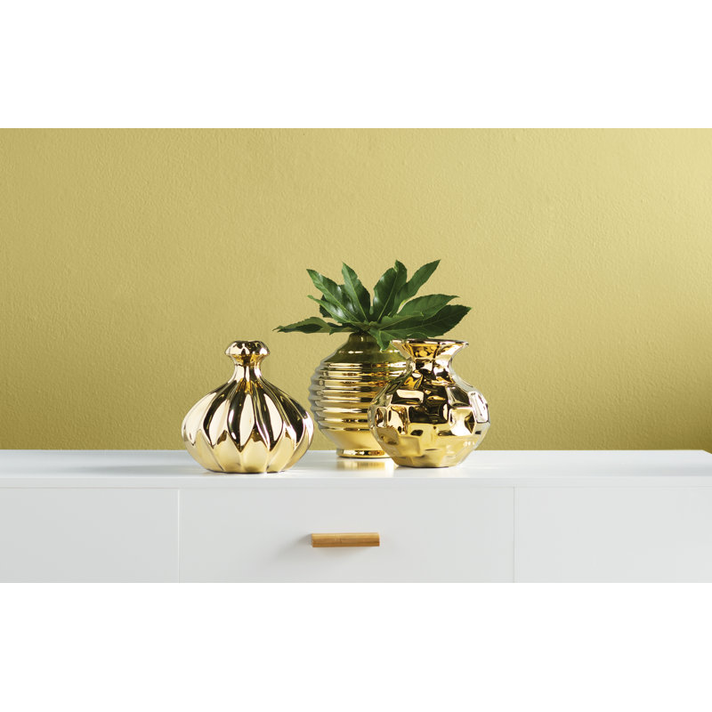 Baltz Stoneware Table Vase, Gold