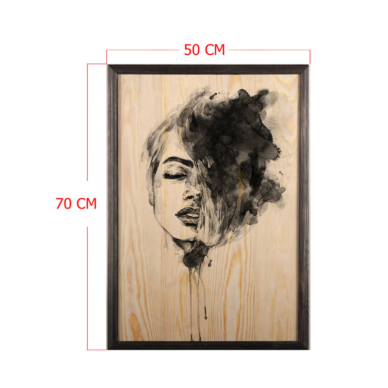 Anonymous - Single Picture Frame Painting on Wood, 70cm H x 50cm W x 1.5cm D