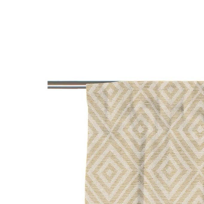 Abha Room Darkening Curtains Single Panel, 225cm H x 132cm W, Gold