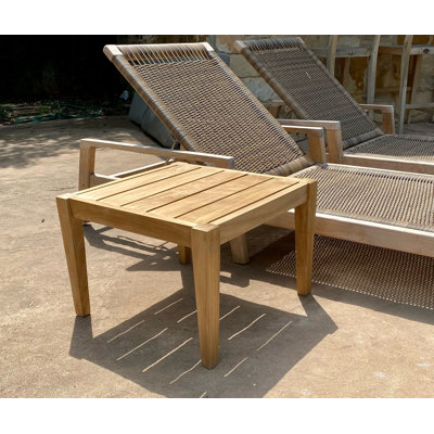Borsari Square Teak Outdoor Side Table , 22'' in. W 22'' in. D